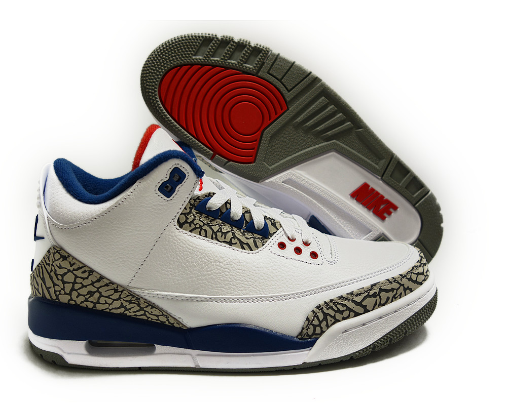 jordan 3 white blue and red